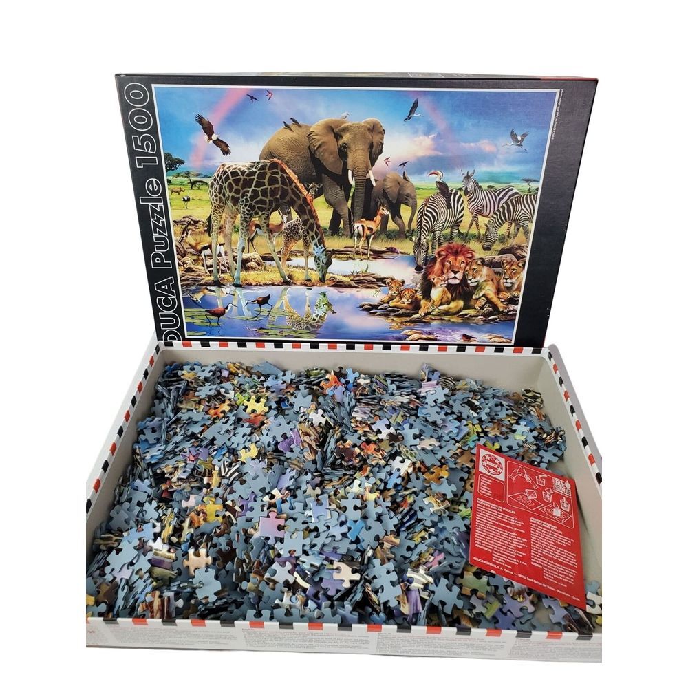 Educa Cradle of Life African Animals Puzzle 1500 Pieces Lion Elephant